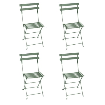 Fermob - Bistro Chaise pliante en métal, cactus (lot de 4)
