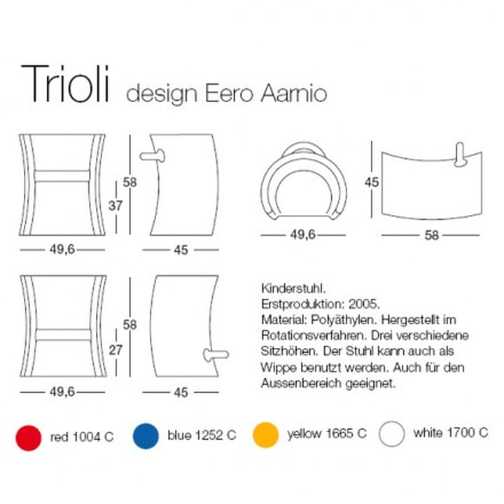 Chaise pour enfants et balançoire Trioli