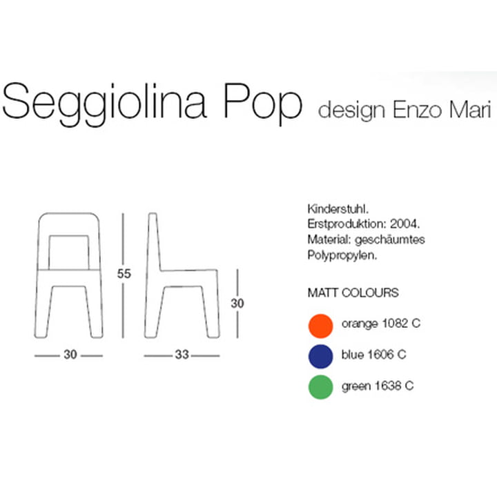 Chaise pour enfant Seggiolina Pop