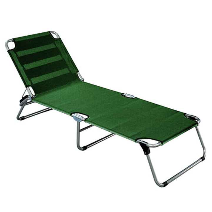 Amigo Chaise longue à trois pieds en aluminium de Fiam en vert foncé