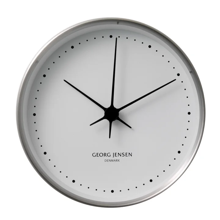 Henning Koppel horloge murale ø22cm - Acier inoxydable  / blanc