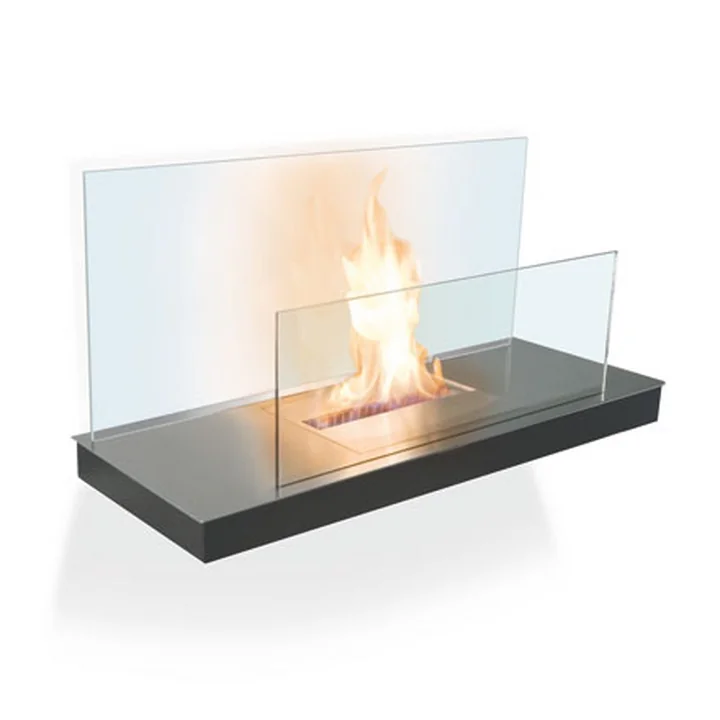 Wallflame II - Acier inoxydable/verre, clair