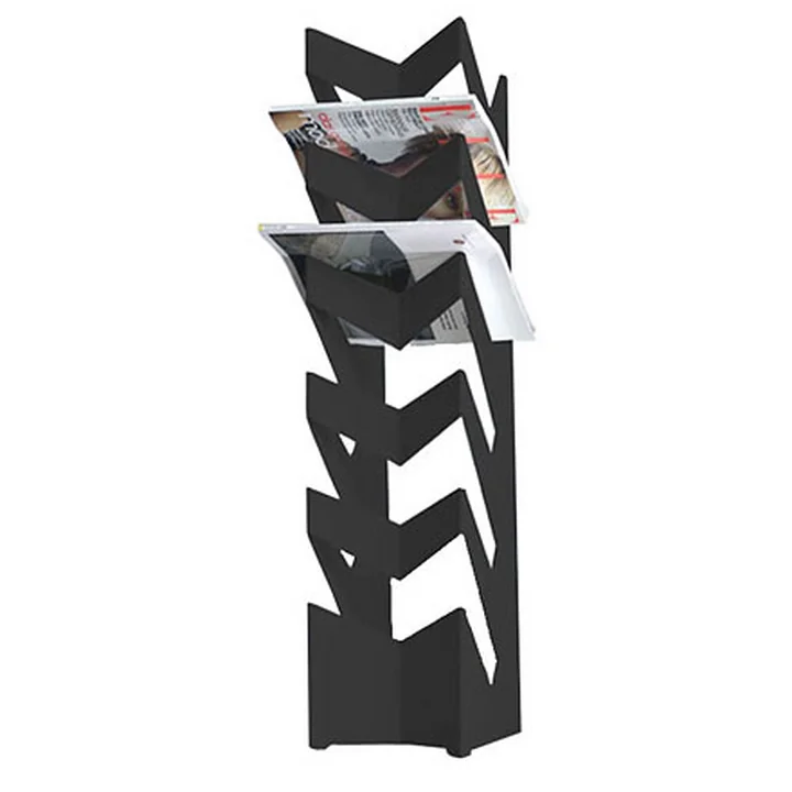 Porte-revues au sol « news », noir