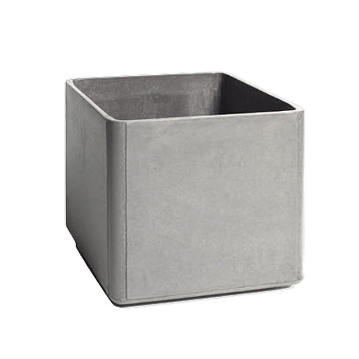 Le pot de fleurs Delta de Eternit , 45 x 45 x45cm, gris