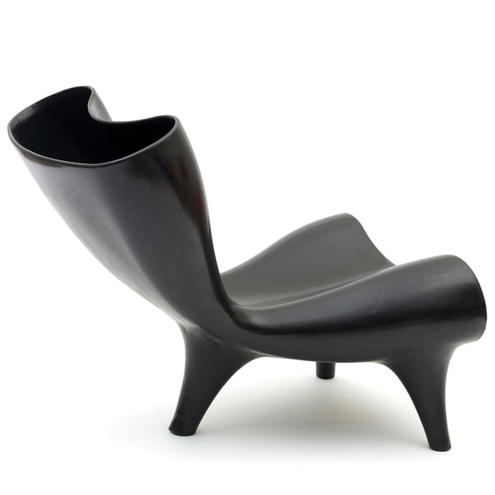 Orgone chaise, noir, l´arrière penché