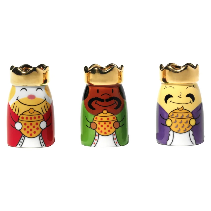 Les figurines des Rois Mages en porcelaine de A di Alessi