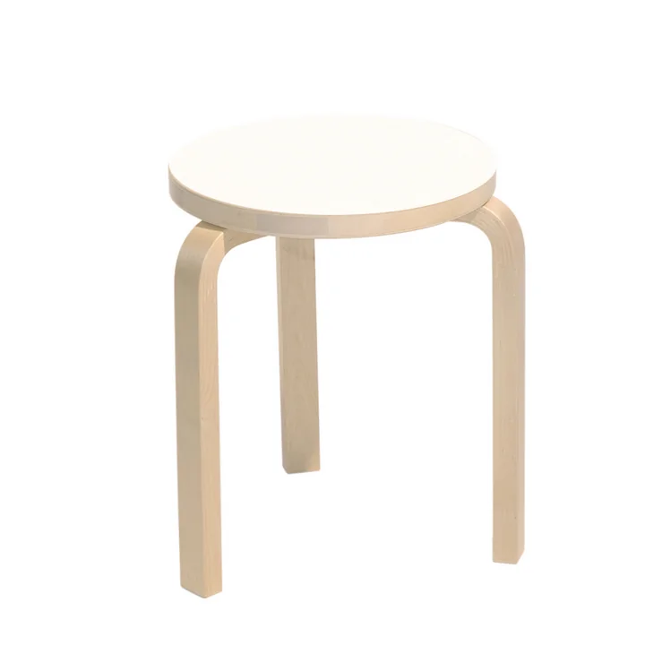 Artek Tabouret 60 , stratifié blanc