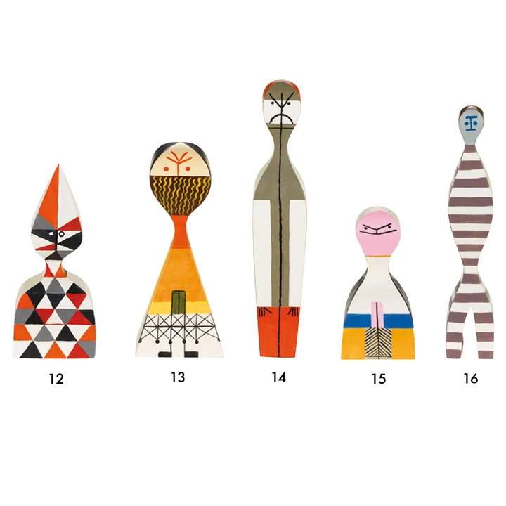 Poupées en bois de Vitra , Groupe 12-16