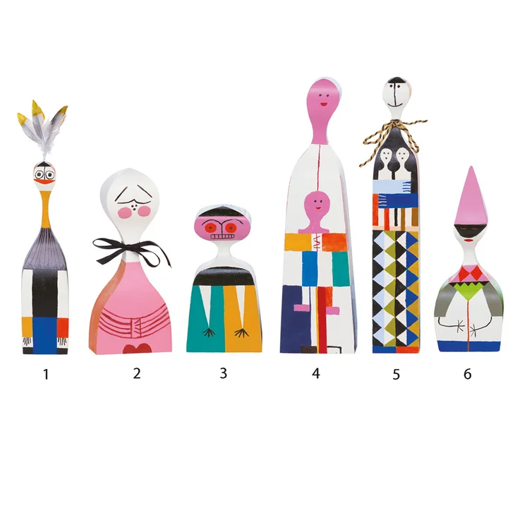 Les poupées en bois de Vitra , groupes 1-6
