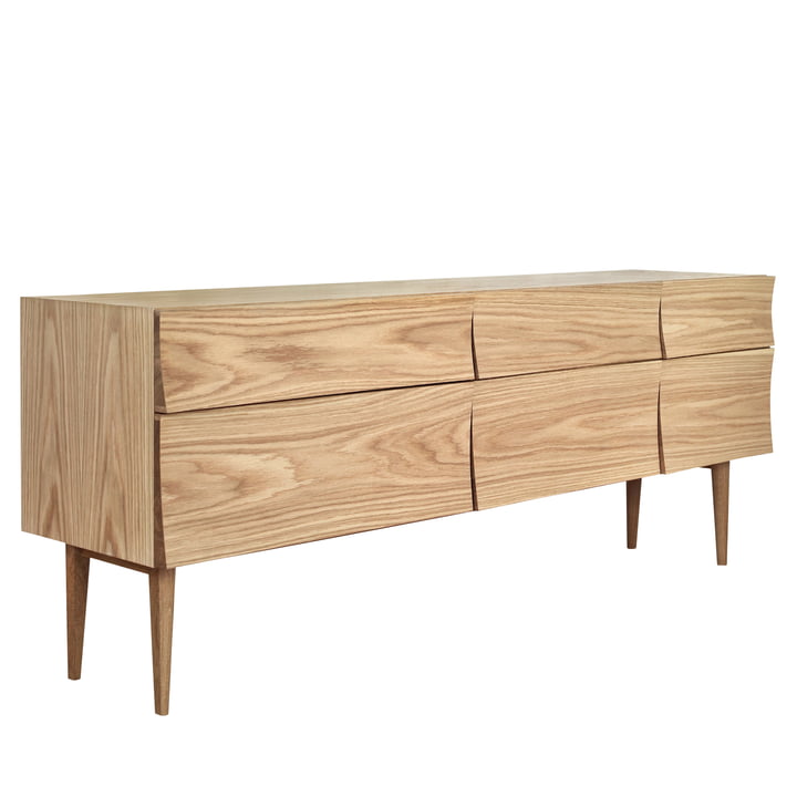 Buffet réfléchissant en grand par Muuto en bois de chêne