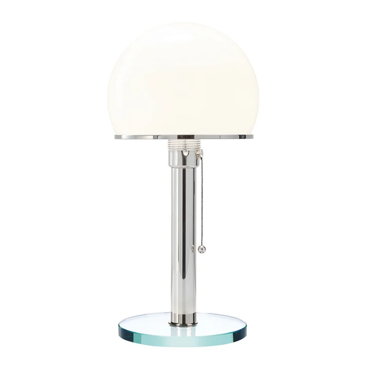 Lampe Wagenfeld WG 25 GL, pied en verre clair