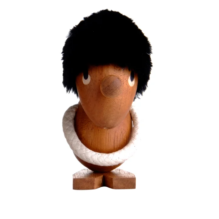 La figure pessimiste en bois d'ArchitectMade en teck