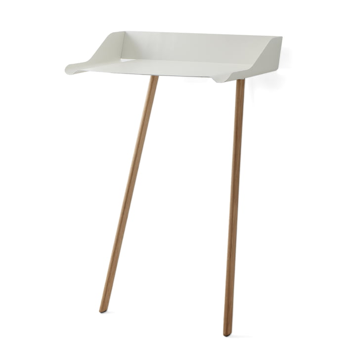 Mox - Table de bureau Storch, blanc/naturel