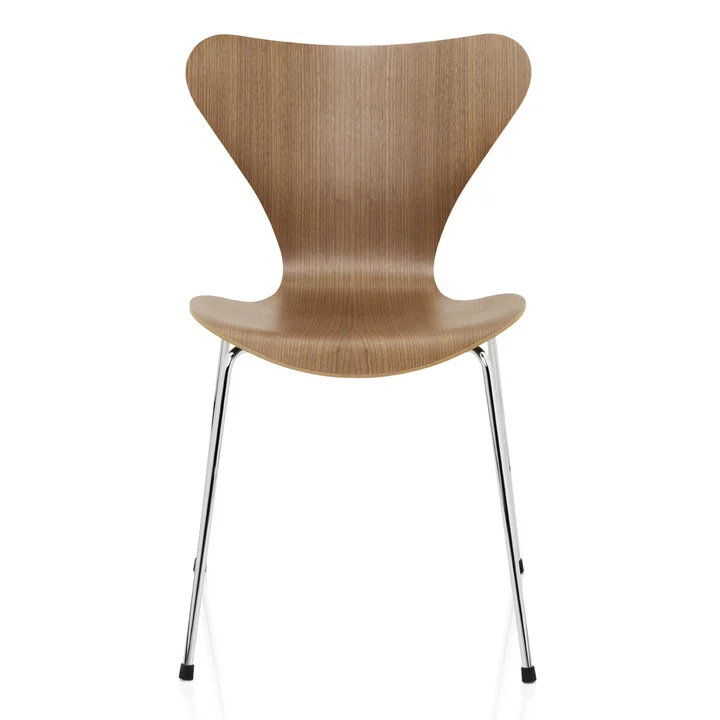 Serie 7 Chaise (46,5 cm) de Fritz Hansen en noyer naturel / chromé
