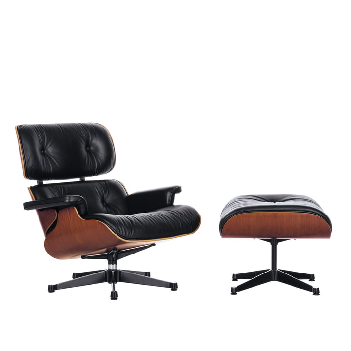 Vitra Lounge Chair & Ottoman - merisier