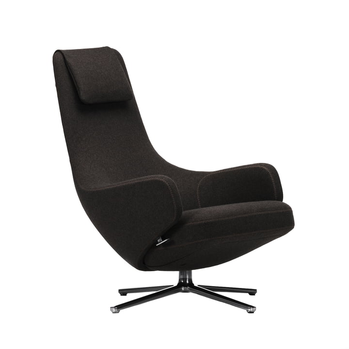 Vitra - Fauteuil Repos, Cosy black forest/poli, patins en feutre