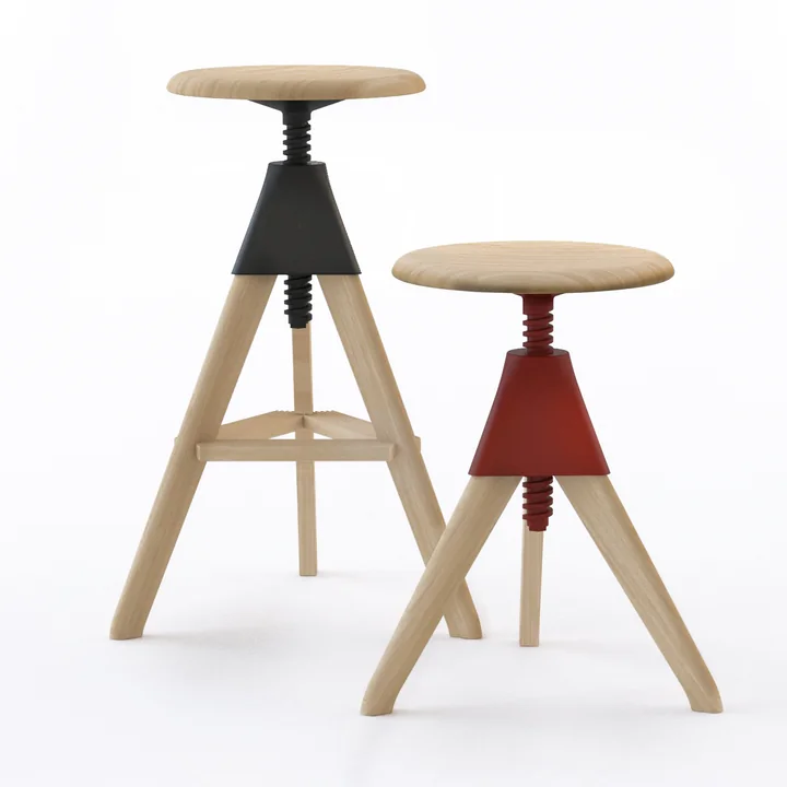 Magis - Tabourets Tom & Jerry - Deux tailles, noir et rouge