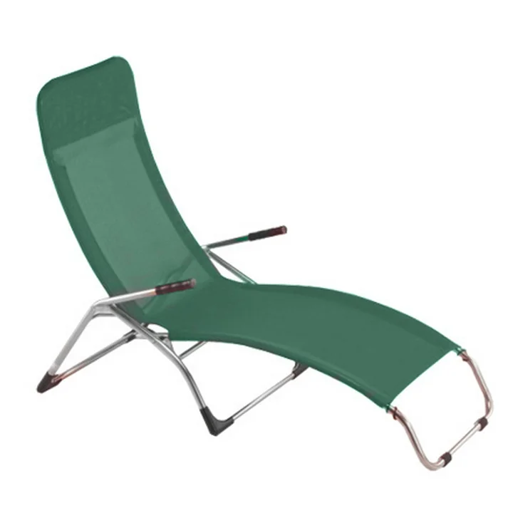Fiam - Chaise longue de terrasse Samba , aluminium / vert foncé