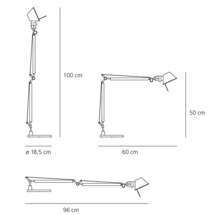 Artemide - Tolomeo Midi LED, corps en aluminium