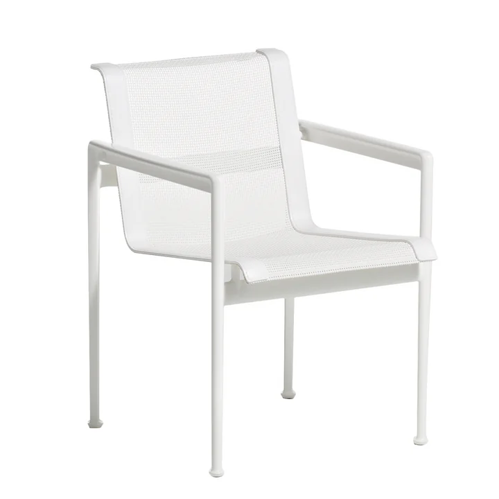 Knoll - 1966 Chaise de salle à manger avec accoudoirs, blanche