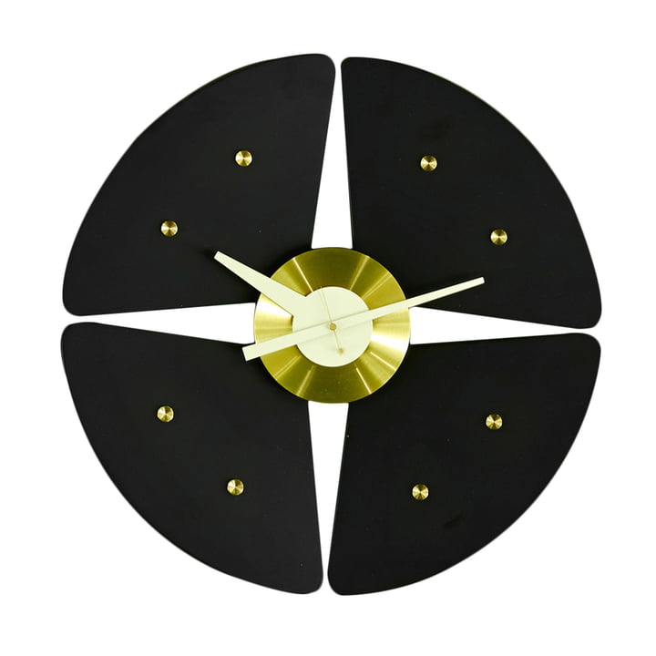 Vitra - Petal Clock, noir/laiton