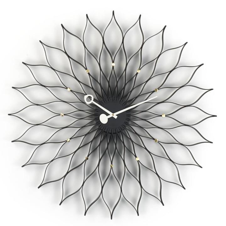 Vitra - Sunflower Clock, noir/laiton