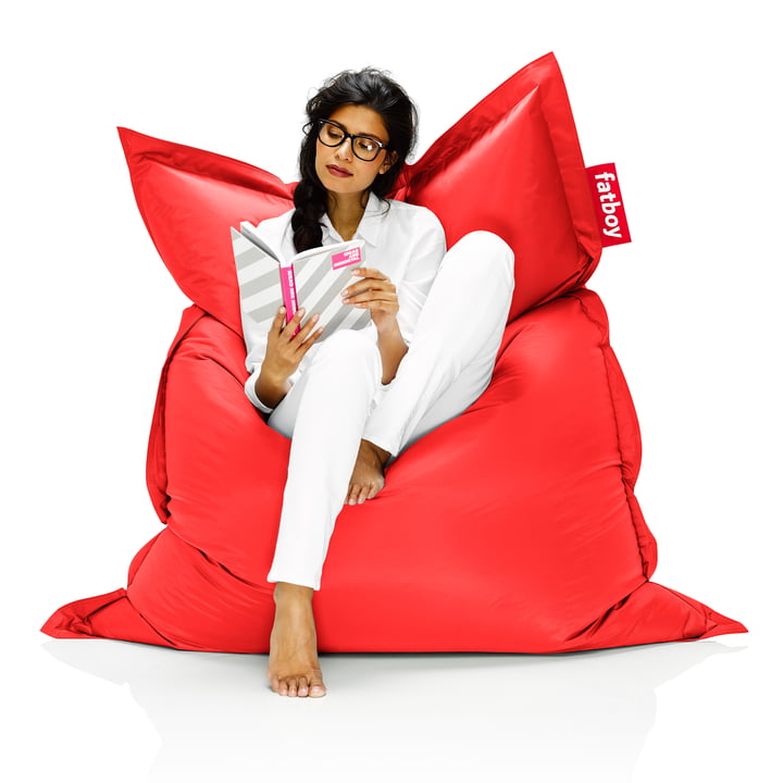 Pouf Original - Situation Femme sur Pouf, rouge de Fatboy