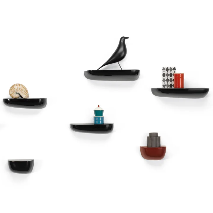Vitra - Corniches, Groupe noir, avec Eames Housebird