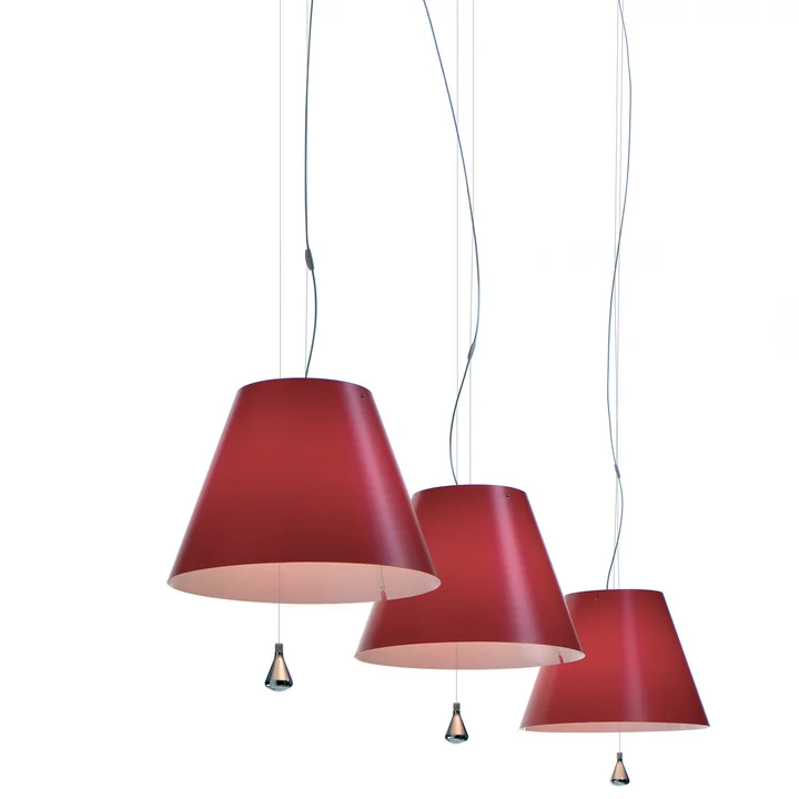 Luceplan - Suspension lumineuse Costanza, rouge