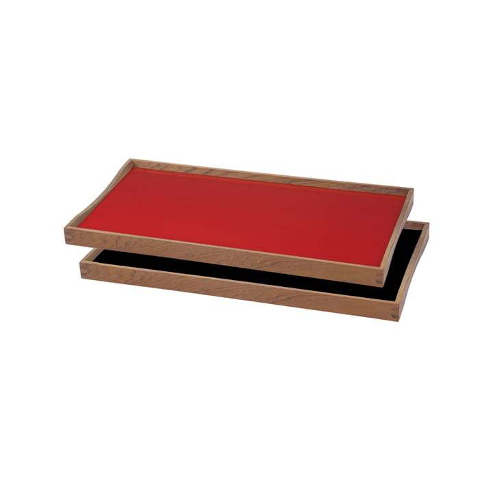 The Tablett Turning Tray par ArchitectMade, 23 x 45 cm, rouge