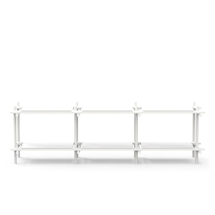 Menu - Stick System, étagère, blanc/blanc, 3 x 2