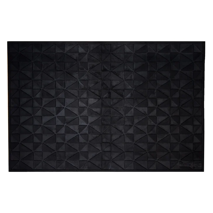 Tapis de porte graphique 60 x 90 cm de tica copenhague en noir