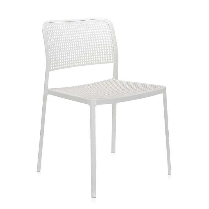 Audrey Chaise, sans accoudoirs, blanc / blanc de Kartell