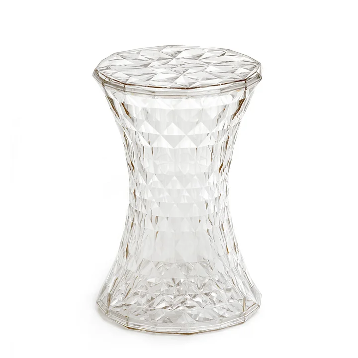 Kartell - Table d'appoint et tabouret Stone, transparent