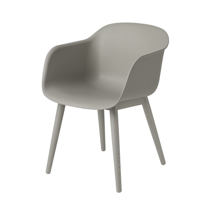 Fiber Chair Wood Base de Muuto en gris