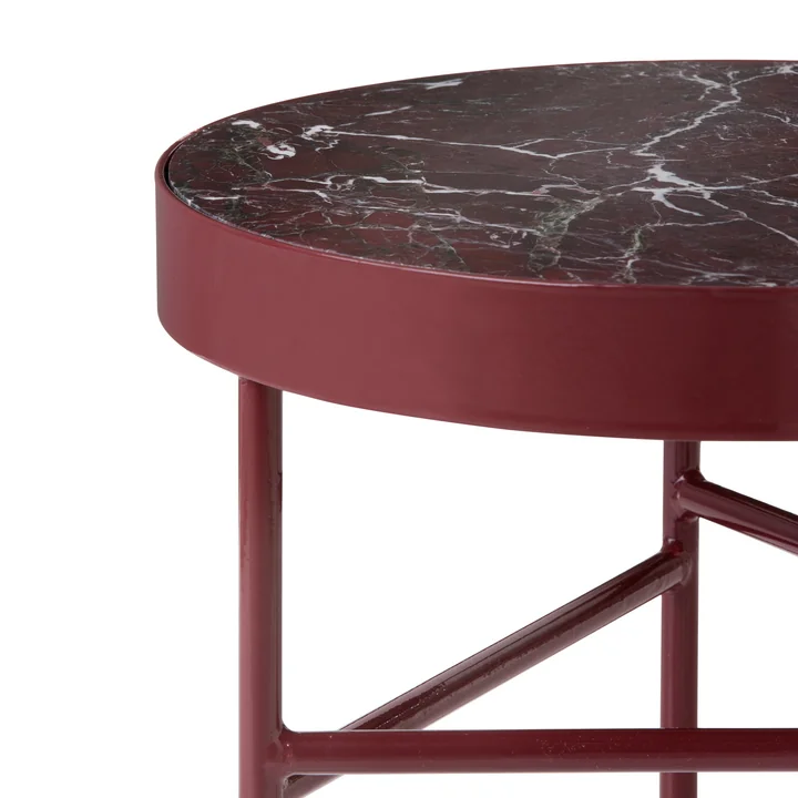 Ferm Living - Table en marbre Marble, rouge