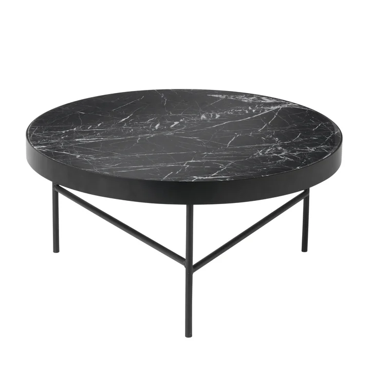 Ferm Living - Table en marbre Marble, grand format, noir