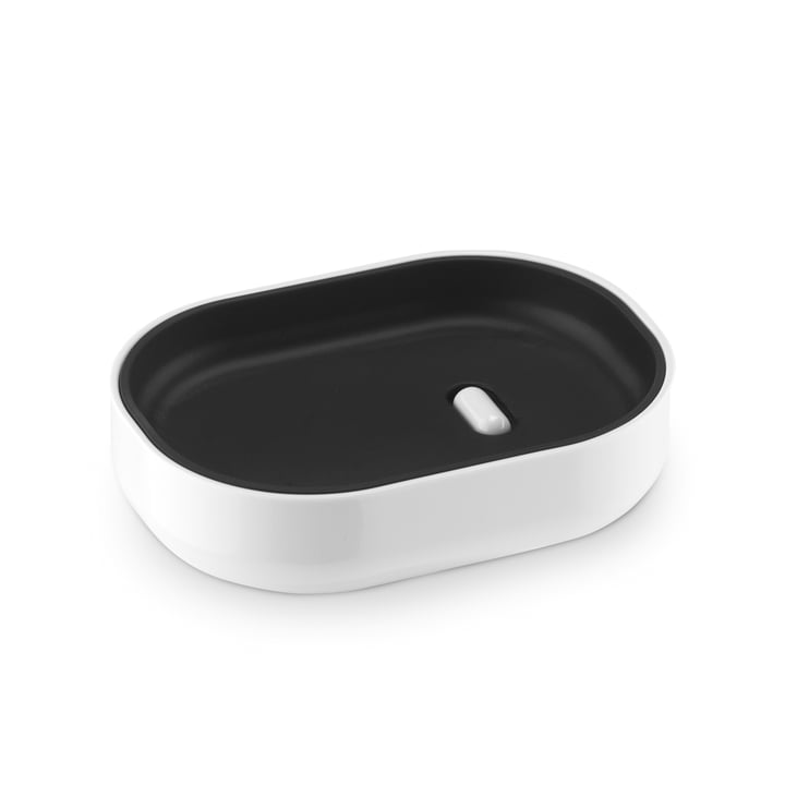 Porte-savon Lunar d'Authentics en blanc / noir