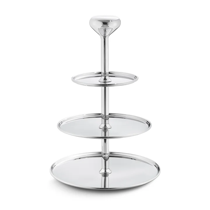 Georg Jensen - Présentoir à gâteaux à étages Alfredo, acier inoxydable