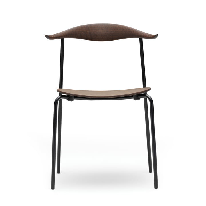 CH88T de Carl Hansen en chêne fumé et structure en acier peint par poudrage en noir