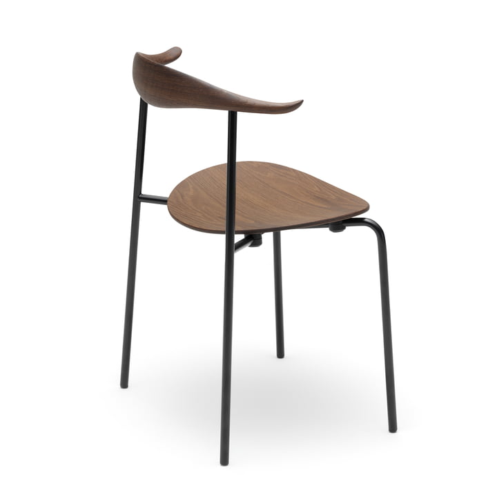 CH88T de Carl Hansen en chêne fumé et structure en acier peint par poudrage en noir