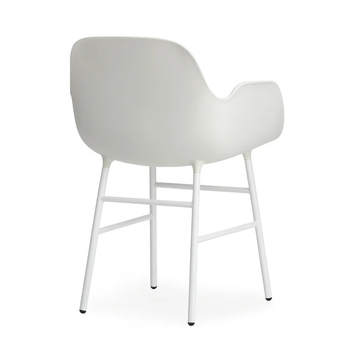 Normann Copenhagen - Fauteuil Form, pieds acier, blanc