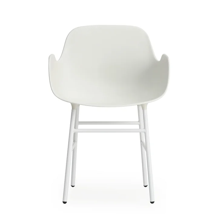 Normann Copenhagen - Fauteuil Form, pieds acier, blanc