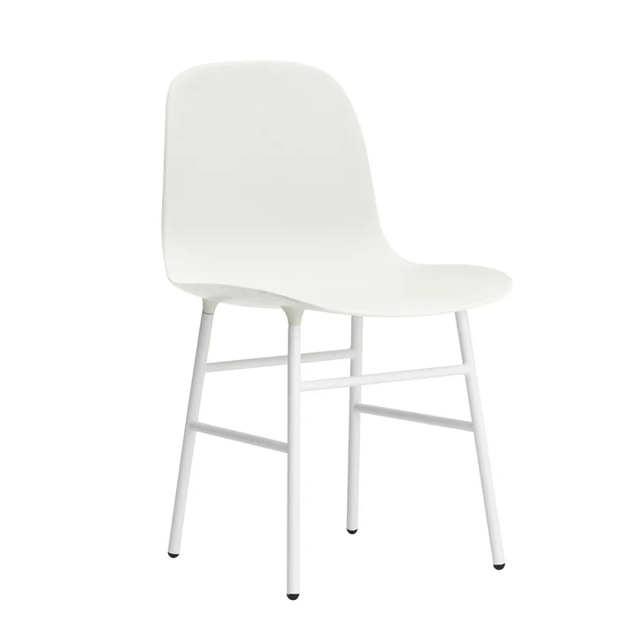 Normann Copenhagen - Form Chair, Steel Legs, blanc