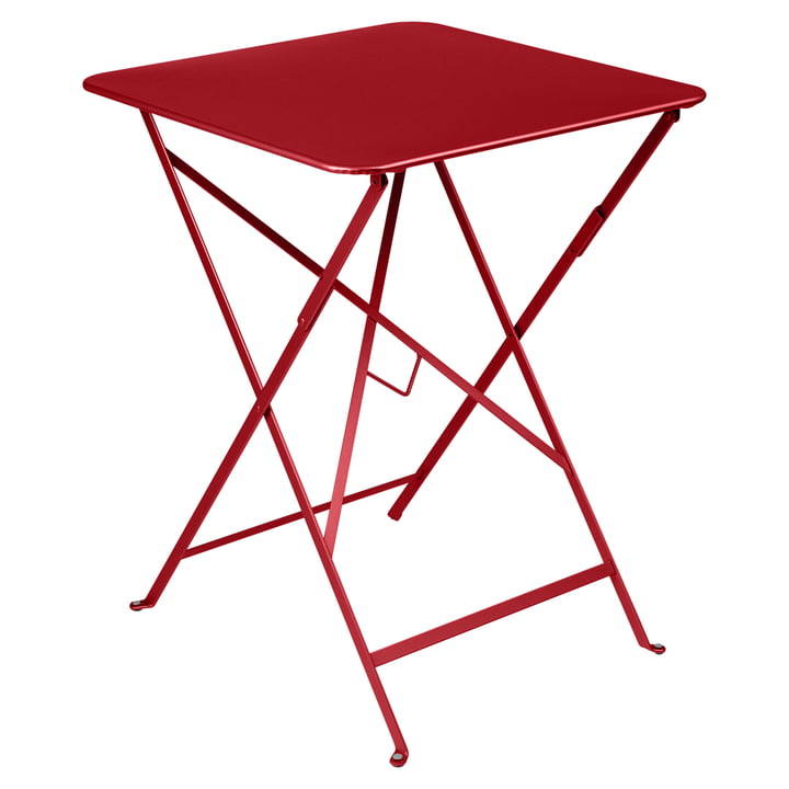 Bistro Table pliante 57 x 57 cm de Fermob en rouge coquelicot