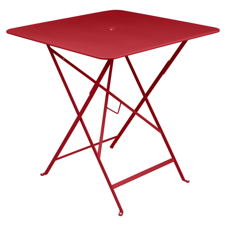 Bistro Table pliante 71 x 71 cm de Fermob en rouge coquelicot