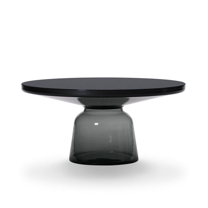 Bell Table basse de ClassiCon en acier noir bruni / gris quartz