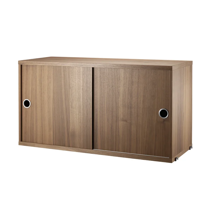 Module d'armoire avec portes coulissantes 78 x 30 cm de String en noyer