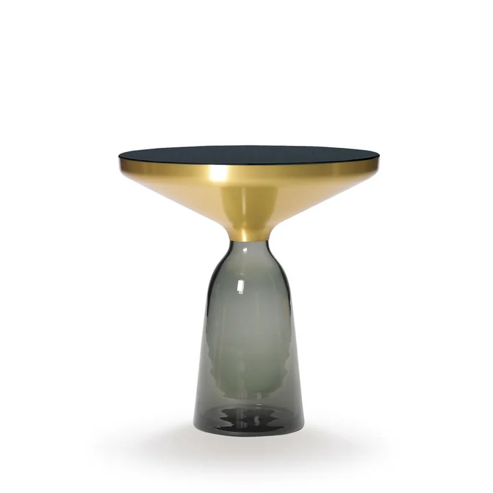 Bell Table d'appoint de ClassiCon en laiton / gris quartz
