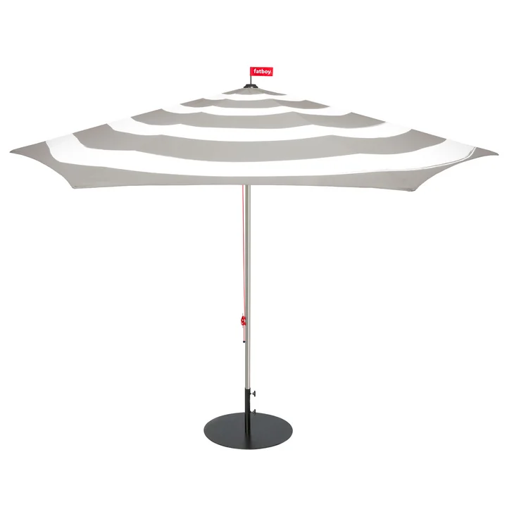 Stripesol Parasol avec pied de Fatboy en gris clair